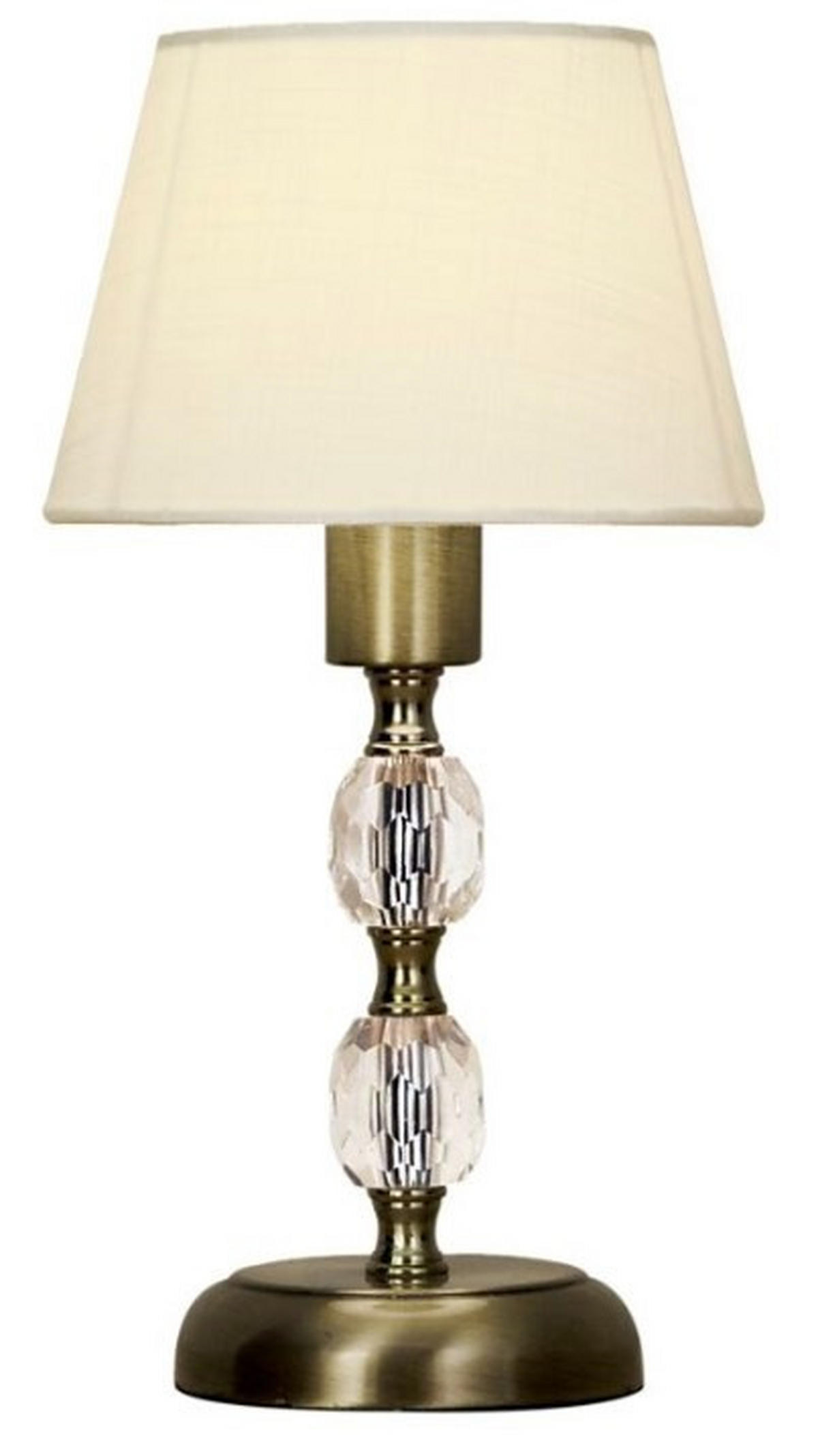 BORDSLAMPA 16/30 cm   - vit/kromfärg, Klassisk, metall/textil (16/30cm)