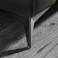 3-SITZER-SOFA  in Echtleder Anthrazit   - Anthrazit/Schwarz, Design, Leder/Metall (207/107/98cm) - Belluti