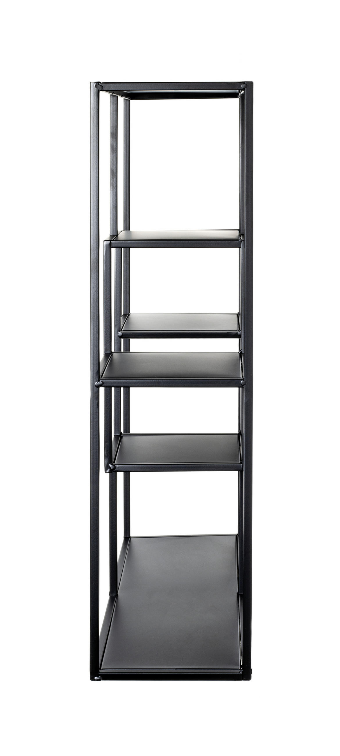 WANDREGAL 60/70/18 cm  - Schwarz, MODERN, Metall (60/70/18cm)