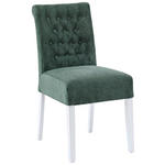 STUHL  Stoffauswahl, Gestellauswahl Chenille  - Weiß/Grün, KONVENTIONELL, Holz/Textil (46,5/91/65cm) - Cantus