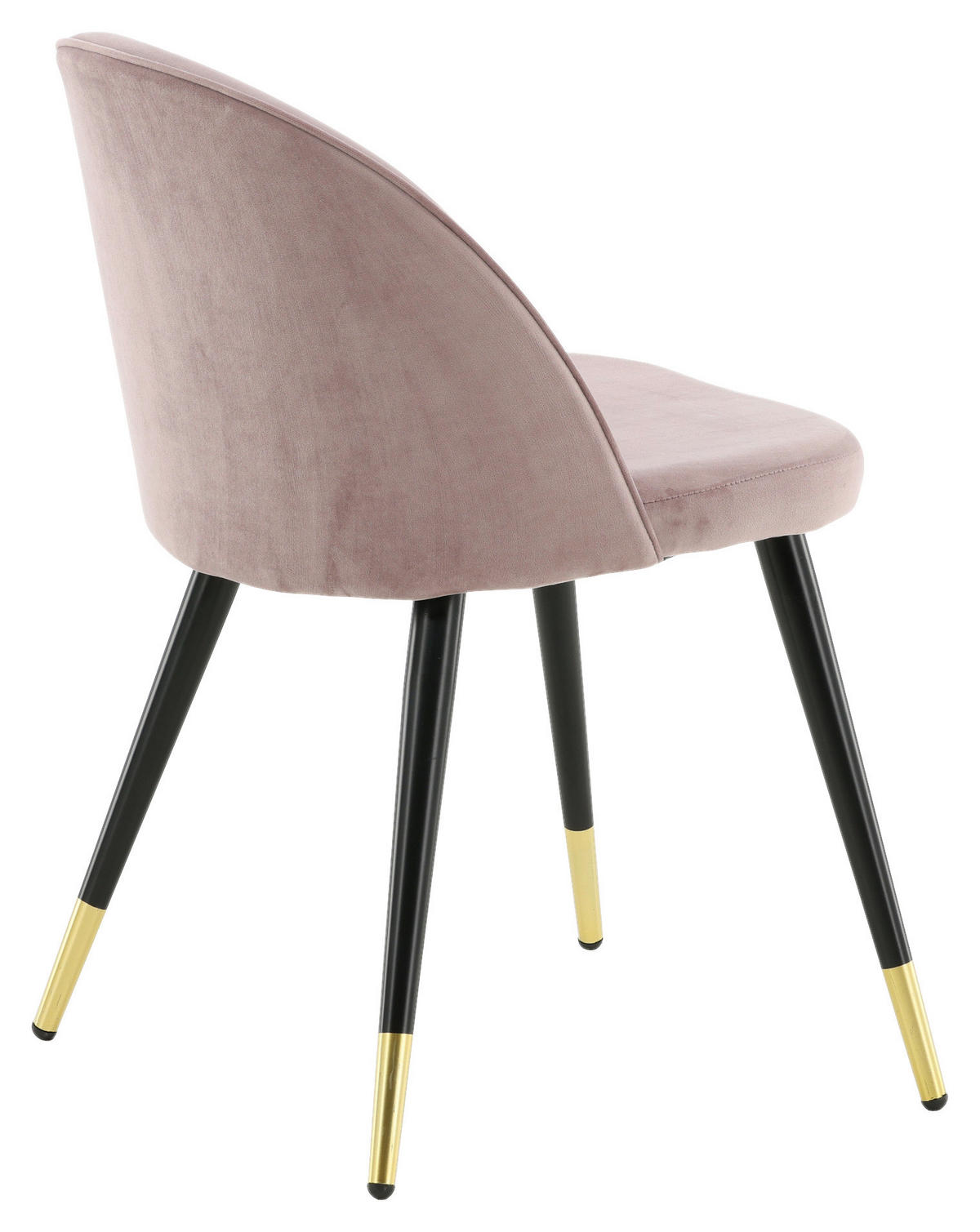 STUHL-SET 2 Stück  in Stahl Velours  - Pink/Messingfarben, Design, Textil/Metall (57/76.5/50cm) - Livetastic