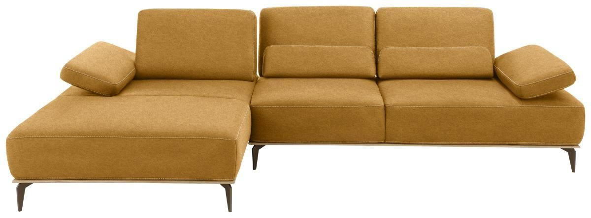 ECKSOFA in Mikrofaser Hellbraun  176/298 cm  - Hellbraun/Beige, Design, Textil/Metall (176/298cm) - Valnatura