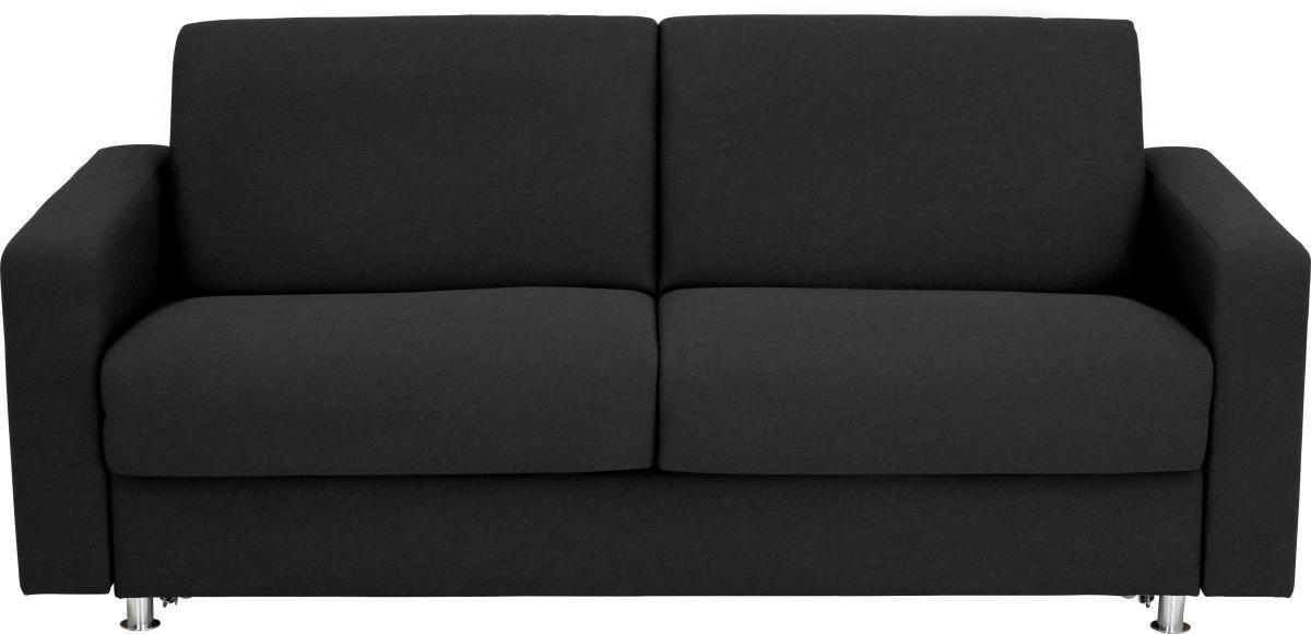 SCHLAFSOFA in Textil Schwarz  - Chromfarben/Schwarz, Design, Textil/Metall (195/84/100cm) - Bali
