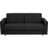 SCHLAFSOFA in Textil Schwarz  - Chromfarben/Schwarz, Design, Textil/Metall (195/84/100cm) - Bali