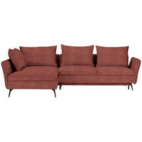 ECKSOFA  in Webstoff Rostfarben  182/280 cm  - Rostfarben/Schwarz, Design, Textil/Metall (182/280cm) - Carryhome