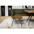 ECKBANK 225/165 cm  in Olivgrün  - Schwarz/Olivgrün, Design, Textil/Metall (225/165cm) - Moderano