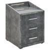 NACHTSCHRANK 47/61/46 cm  - Graubraun/Silberfarben, MODERN, Holzwerkstoff/Kunststoff (47/61/46cm) - MID.YOU
