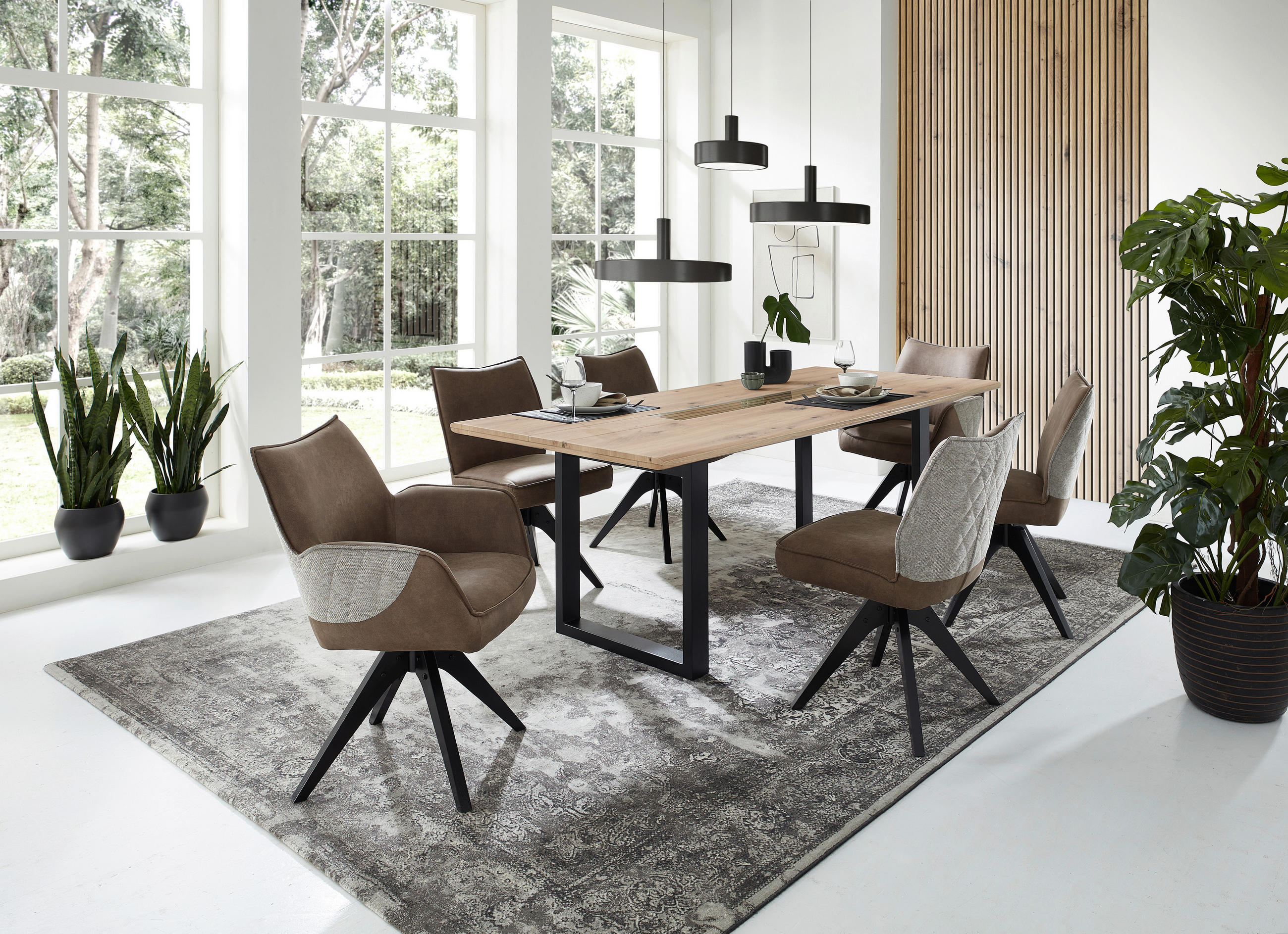 STUHL  in  - Schwarz/Braun, Design, Holz/Textil (62/85/64cm) - Livetastic