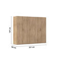 DREHTÜRENSCHRANK 251/197/60 cm 5-türig Sonoma Eiche  - Silberfarben/Sonoma Eiche, Design, Holzwerkstoff/Kunststoff (251/197/60cm) - Novel