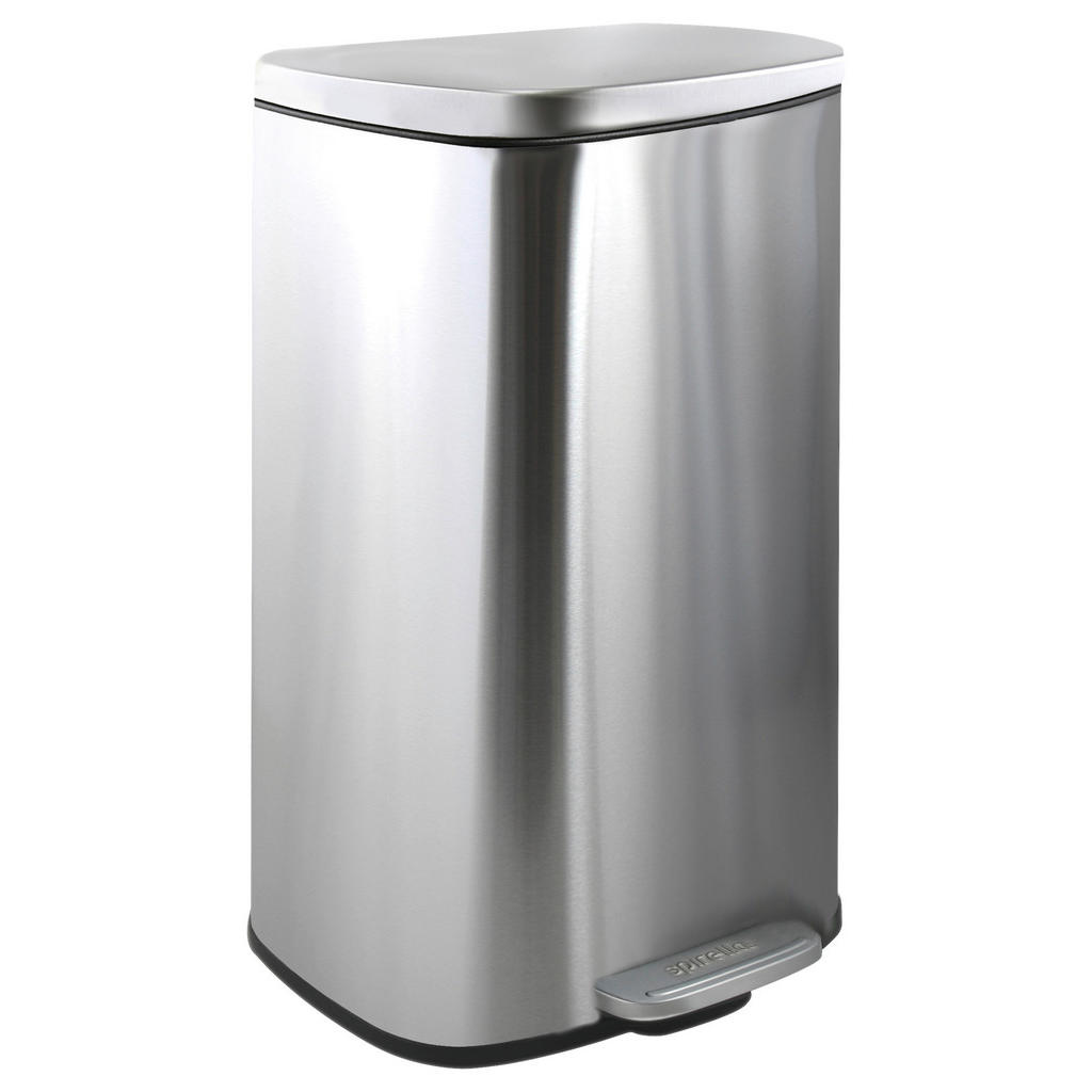 Thumbnail - Spirella Treteimer, Silber, Kunststoff, 30 L, 23.5x62.9x34.3 cm, Küchen, Küchenausstattung, Mülleimer