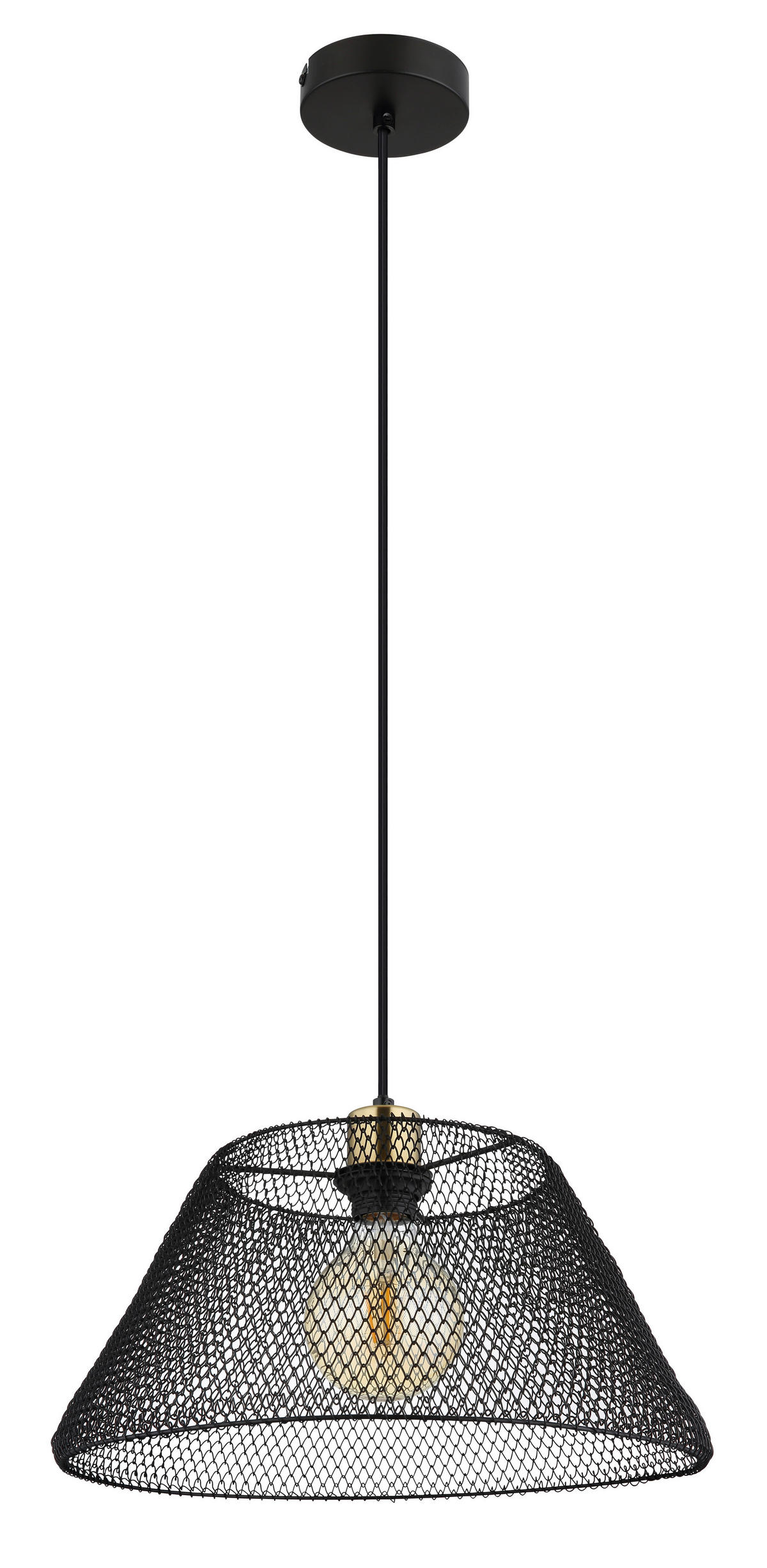 HÄNGELEUCHTE 36/120 cm    - Goldfarben/Schwarz, Trend, Kunststoff/Metall (36/120cm) - Globo