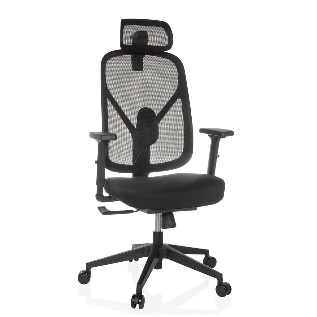 MID.YOU OTOČNÁ STOLIČKA, plochá tkanina, čierna