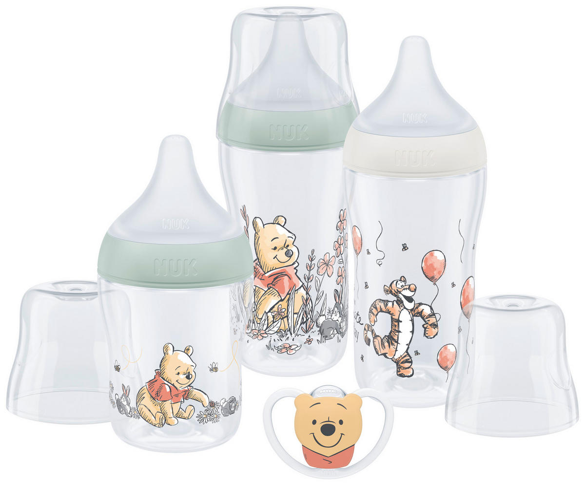 FLÄSCHCHENSET Perfect Match 4-teilig  - Transparent/Multicolor, Basics, Kunststoff (7,2/21,3/19,4cm) - NUK