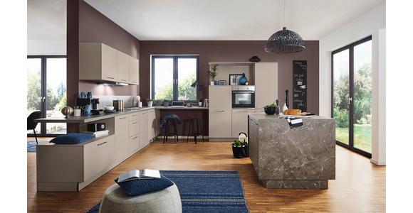 EINBAUKÜCHE - Greige, Design, Holzwerkstoff - Dieter Knoll