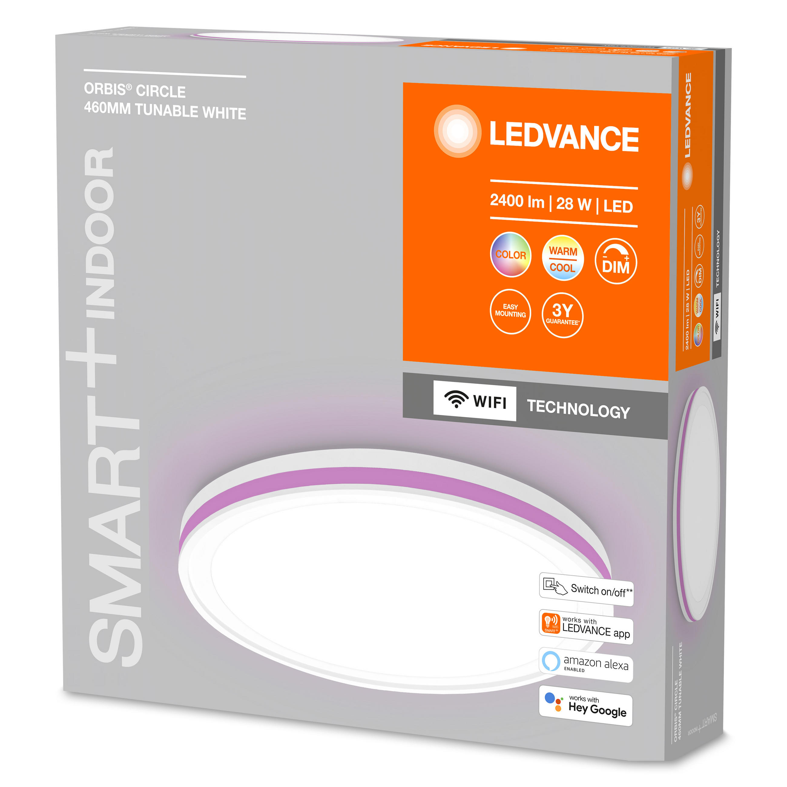 LED-DECKENLEUCHTE Smart+ Orbis Circle 46/5 cm   - Weiß, Basics, Kunststoff (46/5cm) - Ledvance