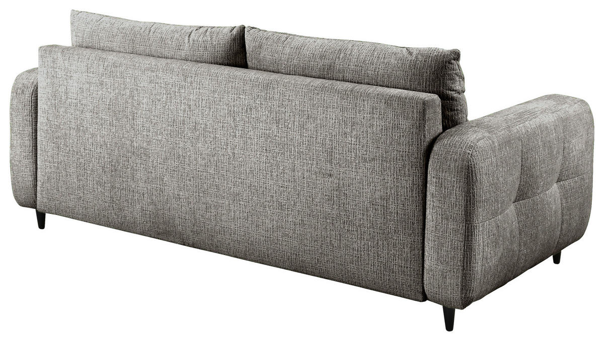 2,5-SITZER Flachgewebe Dunkelgrau  - Dunkelgrau/Schwarz, Design, Holz/Textil (209/88/101cm) - Lomoco