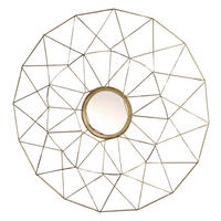 ZIDNO OGLEDALO   60 cm    - zlatna, Osnovno, staklo/metal (60cm)