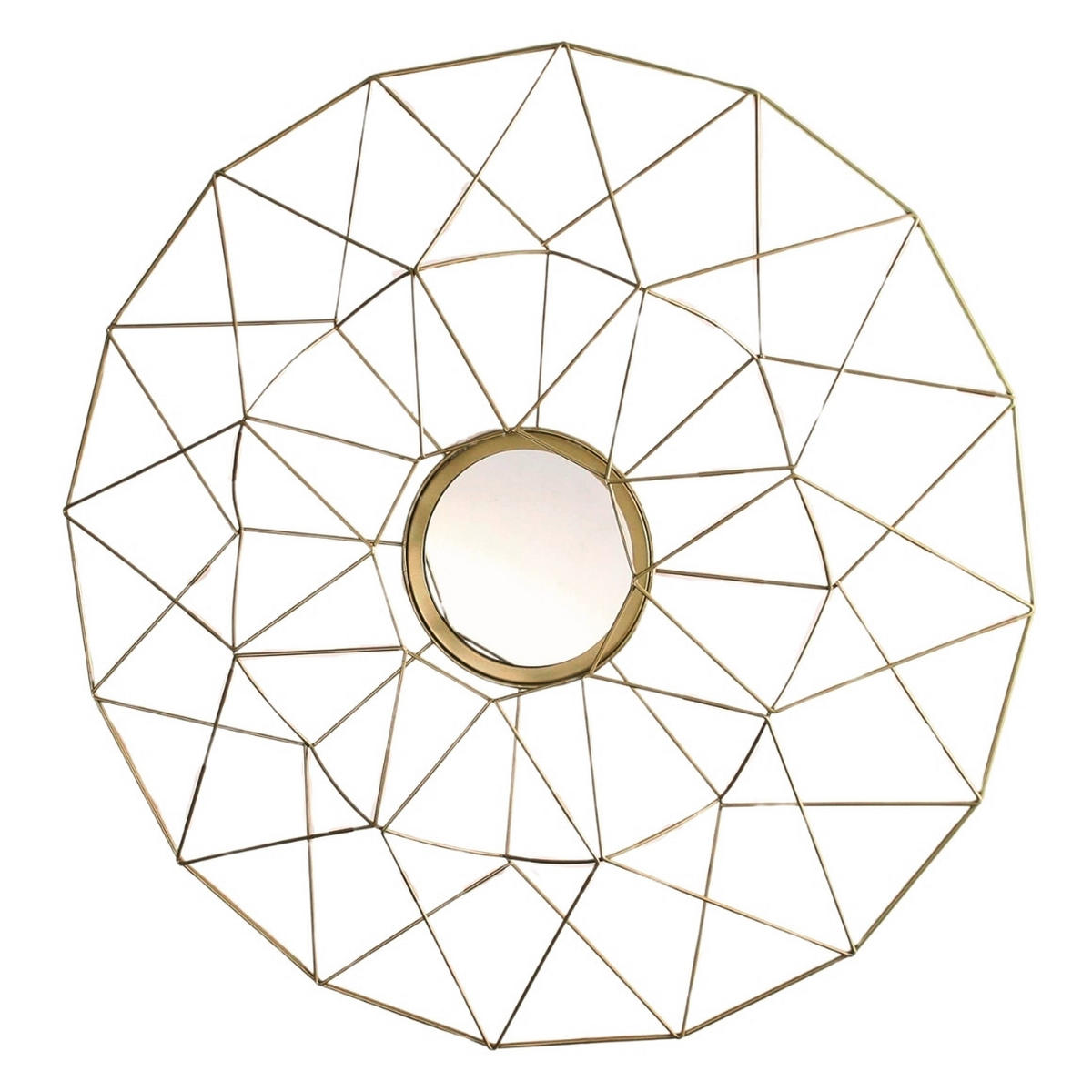 ZIDNO OGLEDALO   60 cm    - zlatna, Osnovno, staklo/metal (60cm)