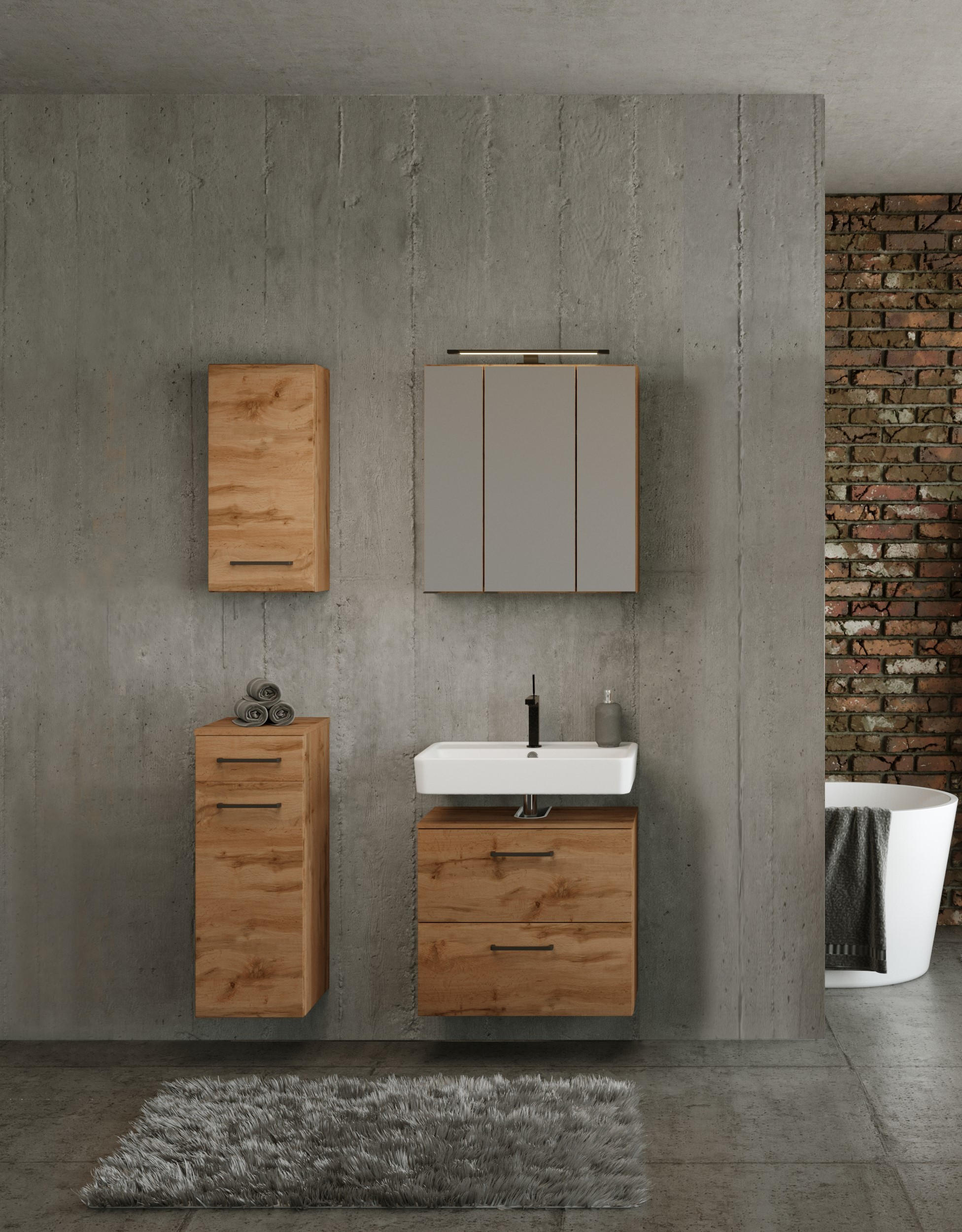 BADEZIMMER Eichefarben - Eichefarben, MODERN, Holzwerkstoff (90cm) - MID.YOU