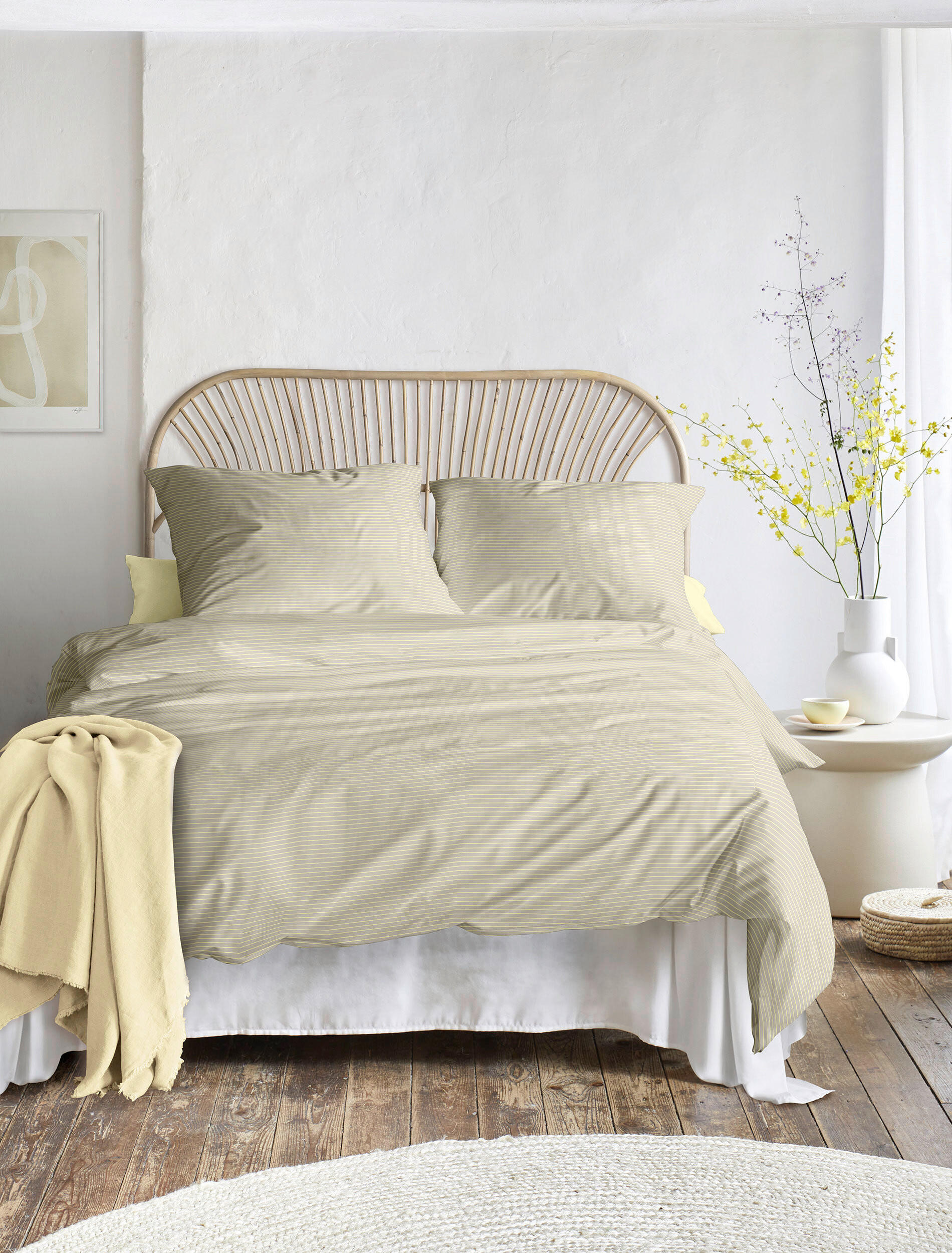 BETTWÄSCHE Makosatin 140/200 cm  - Gelb, KONVENTIONELL, Textil (140/200cm) - Irisette