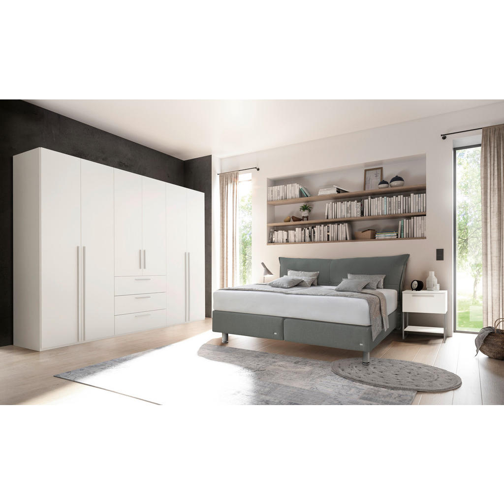Thumbnail - RUF Betten Boxspringbett, Graubraun, Textil, H2 + H3, 7-Zonen, Höhe ca. 26 cm, 180x200 cm, Stoffauswahl, in verschiedene...