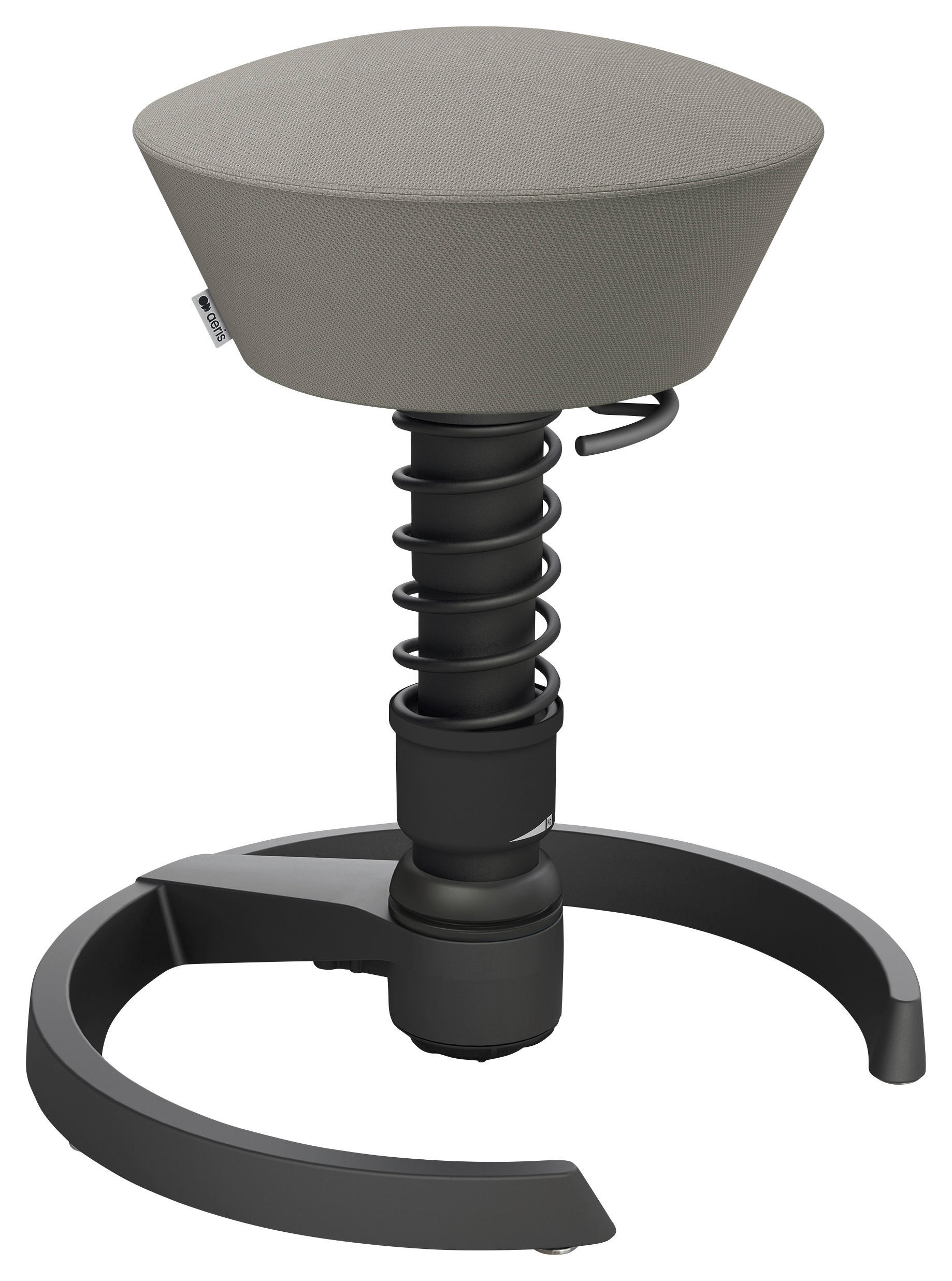 BÜROHOCKER 55/45,66/55 cm  - Schwarz/Grau, Basics, Textil/Metall (55/45,66/55cm) - Aeris