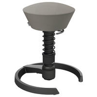 BÜROHOCKER 55/45,66/55 cm  - Schwarz/Grau, Basics, Textil/Metall (55/45,66/55cm) - Aeris