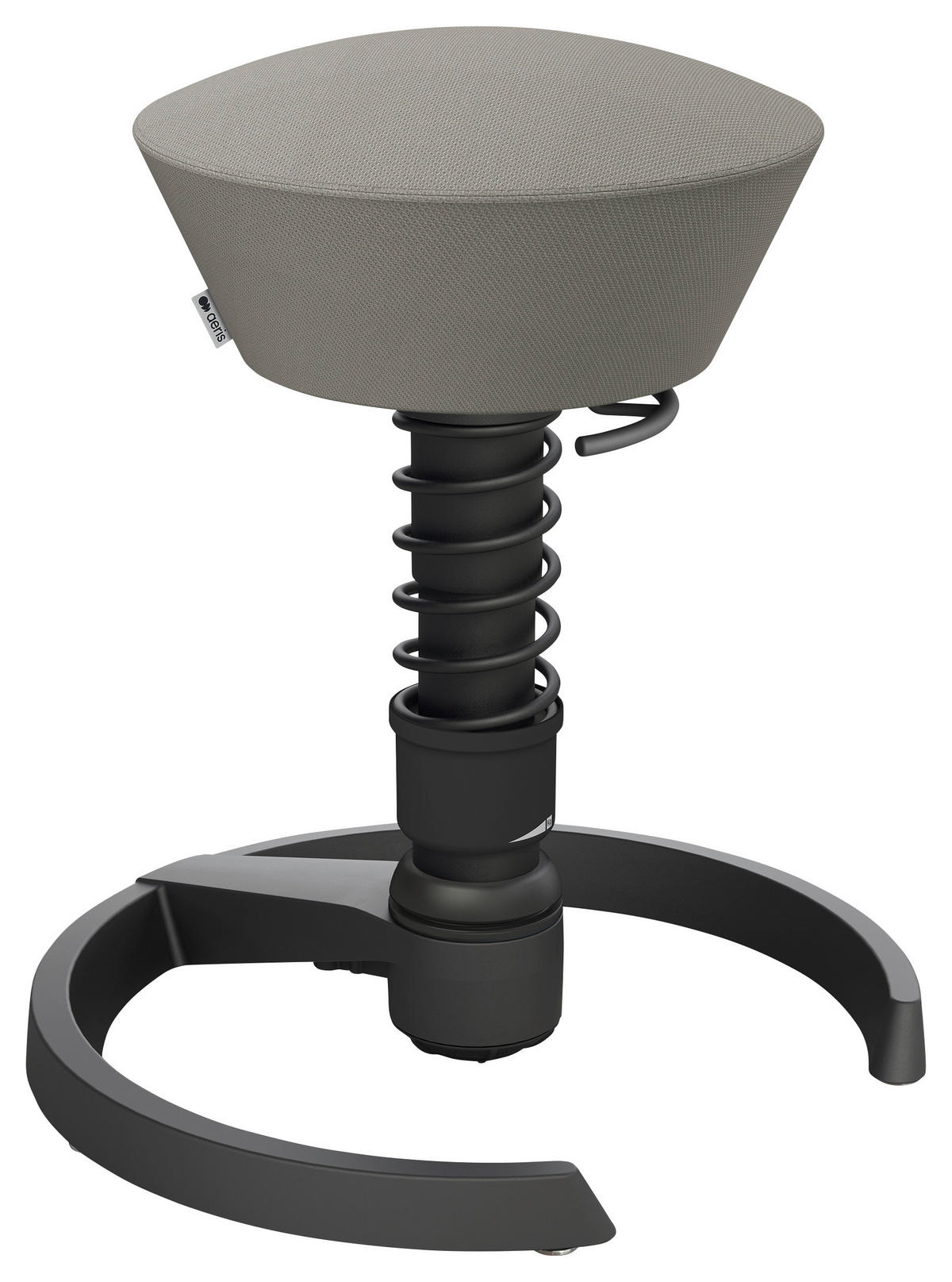 BÜROHOCKER 55/45,66/55 cm  - Schwarz/Grau, Basics, Textil/Metall (55/45,66/55cm) - Aeris