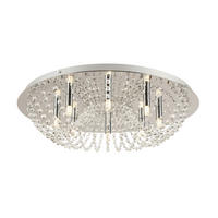 MENNYEZETI LÁMPA - krómszínű/áttetsző, Design, műanyag/fém (60/13,5cm) - Novel
