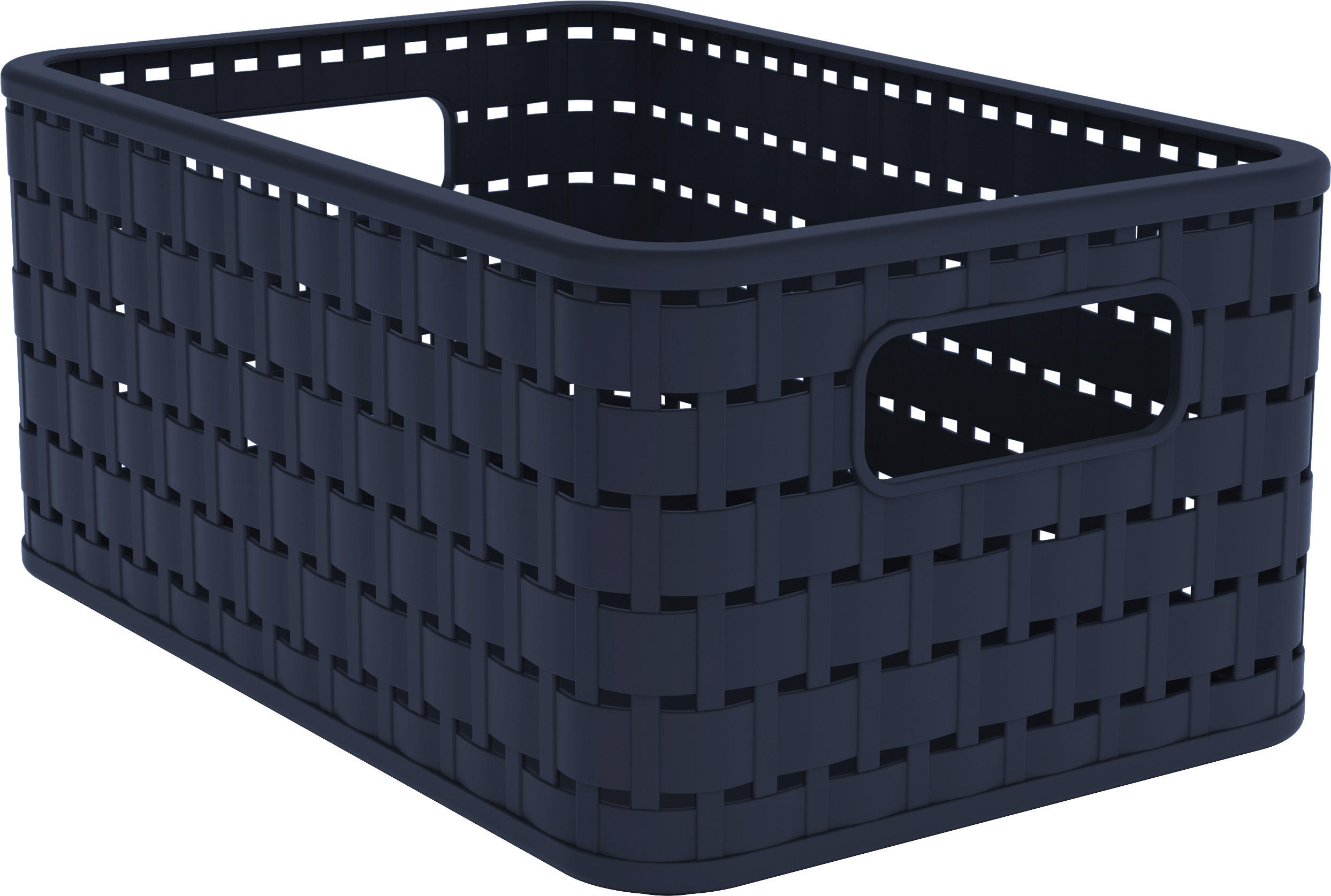 KOŠÍK tmavomodrá - tmavomodrá, Basics, plast (28/18,5/12,6cm) - Rotho