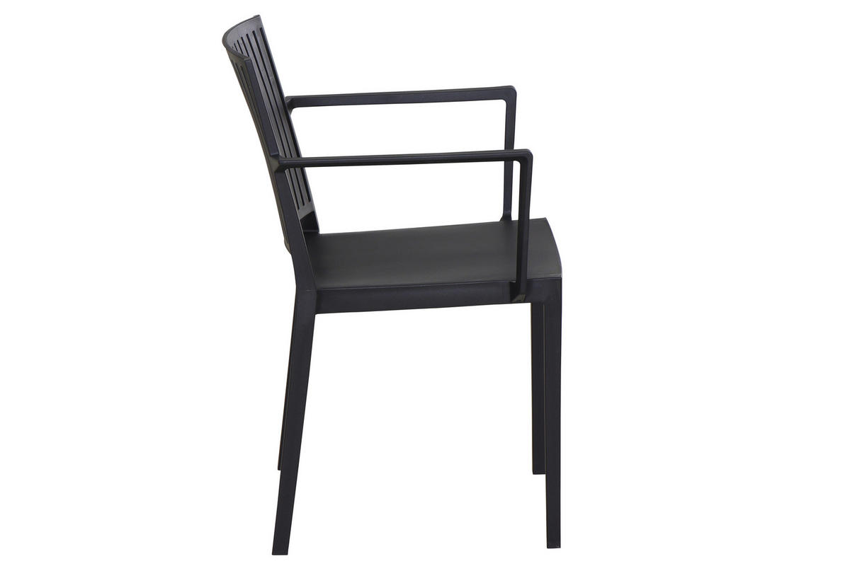 STAPELSTUHL in Kunststoff Anthrazit  - Anthrazit, Basics, Kunststoff (57/80/56cm) - Siena Garden