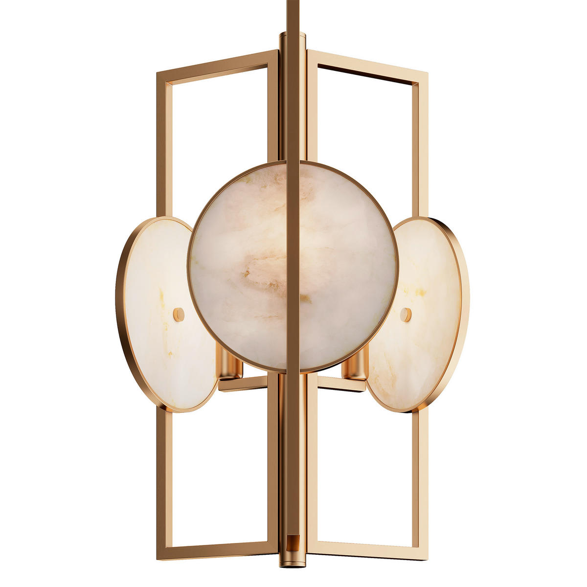PENDELLEUCHTE  30,5/51/30,5 cm   - Goldfarben, Trend, Stein/Metall (30,5/51/30,5cm) - MAYTONI
