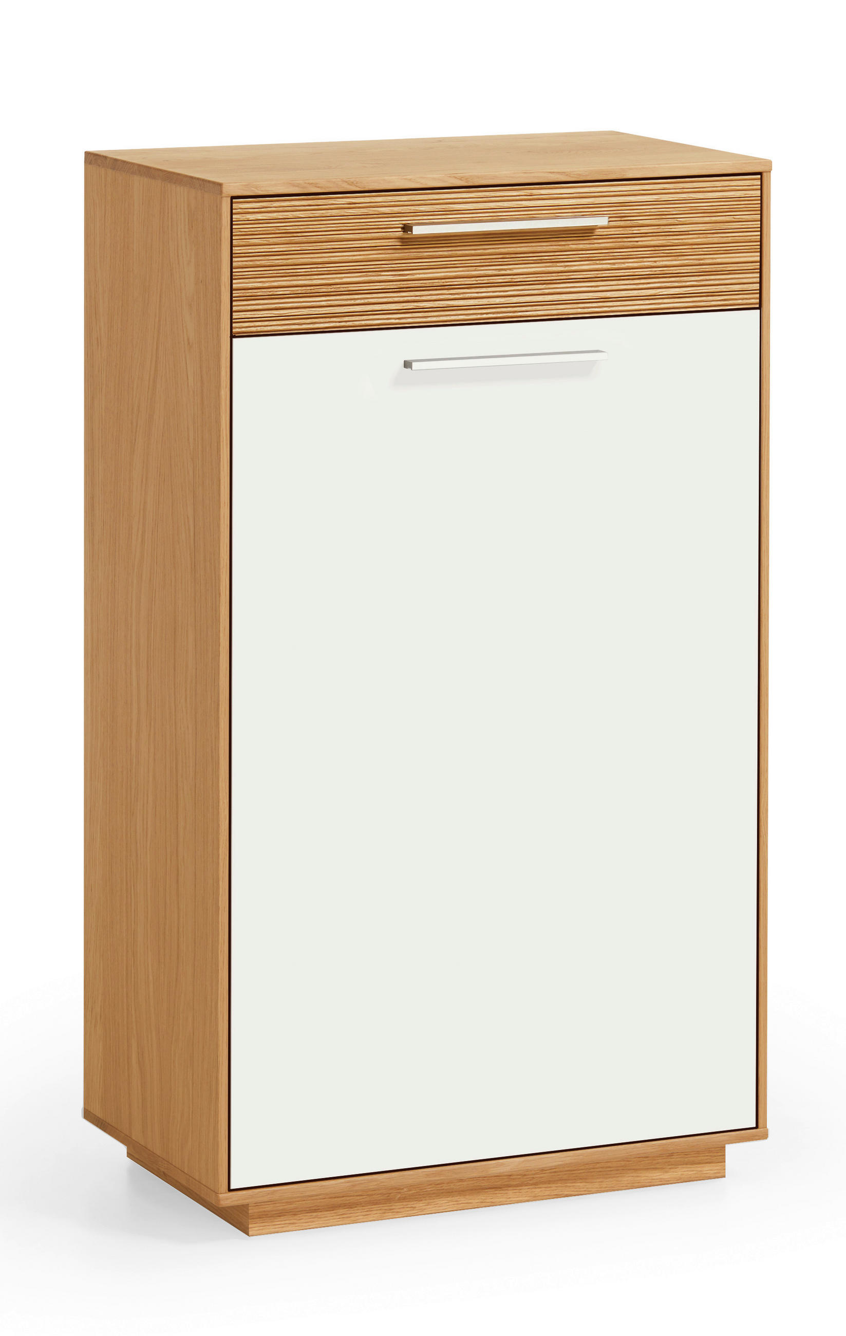 SKRINKA NA TOPÁNKY, biela, farba duba, dub, 60/103/37 cm - biela/farba duba, Design, kov/drevo (60/103/37cm) - Novel