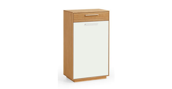 SCHUHSCHRANK 60/103/37 cm - Eichefarben/Weiß, Design, Holz/Holzwerkstoff (60/103/37cm) - Novel