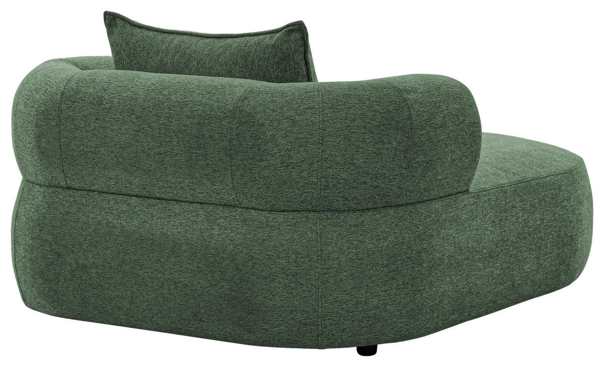 XXL-SESSEL Chenille Grün    - Schwarz/Grün, Design, Kunststoff/Textil (122/76/156cm) - Livetastic