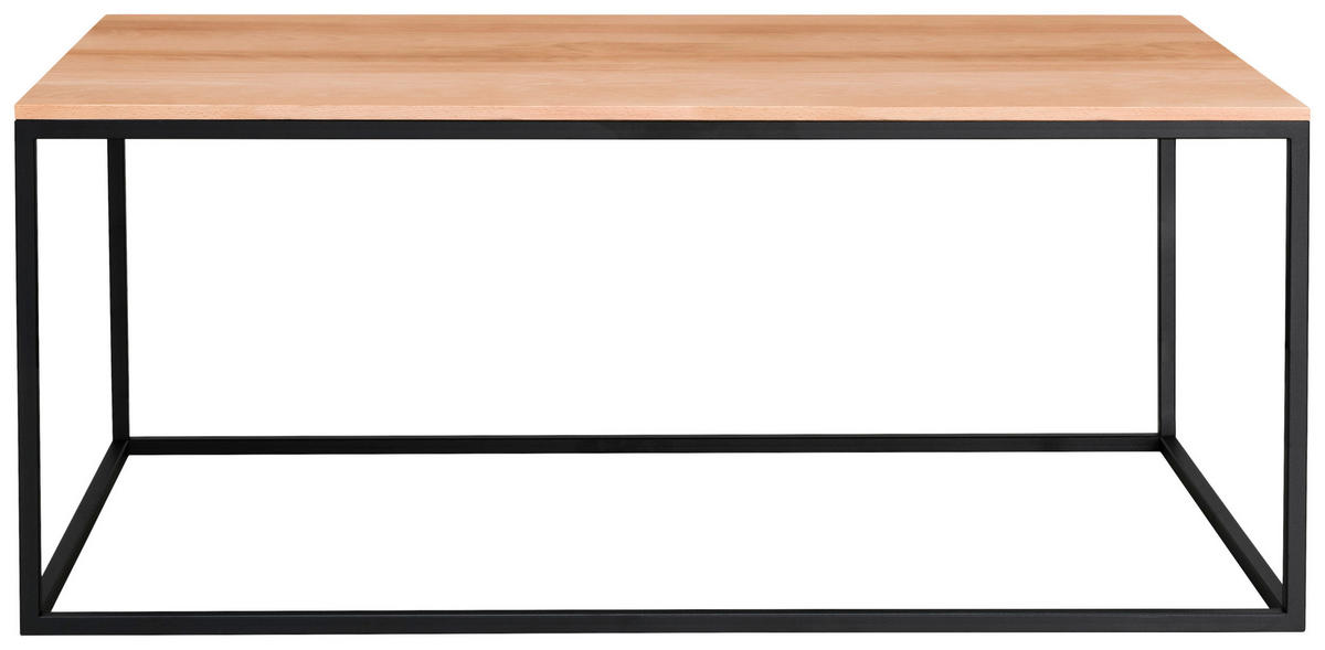 COUCHTISCH in Holz 100/60/41,5 cm  - Buchefarben/Schwarz, Design, Holz/Metall (100/60/41,5cm) - Johann Jakob