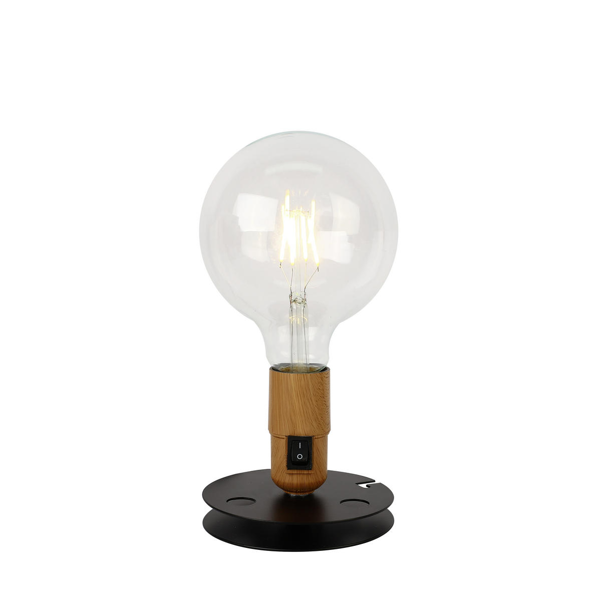 TISCHLEUCHTE 12/9 cm   - Schwarz, KONVENTIONELL, Metall (12/9cm) - Globo