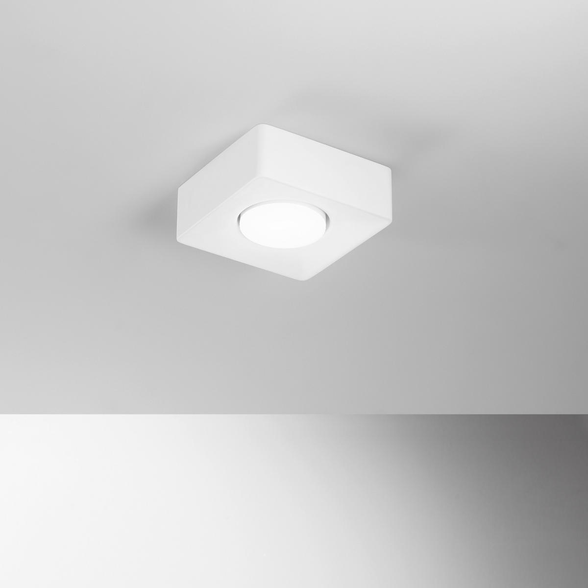 AUFBAULEUCHTE Luce Ambiente e Design 14/5,3/14 cm   - Weiß, KONVENTIONELL, Naturmaterialien (14/5,3/14cm)