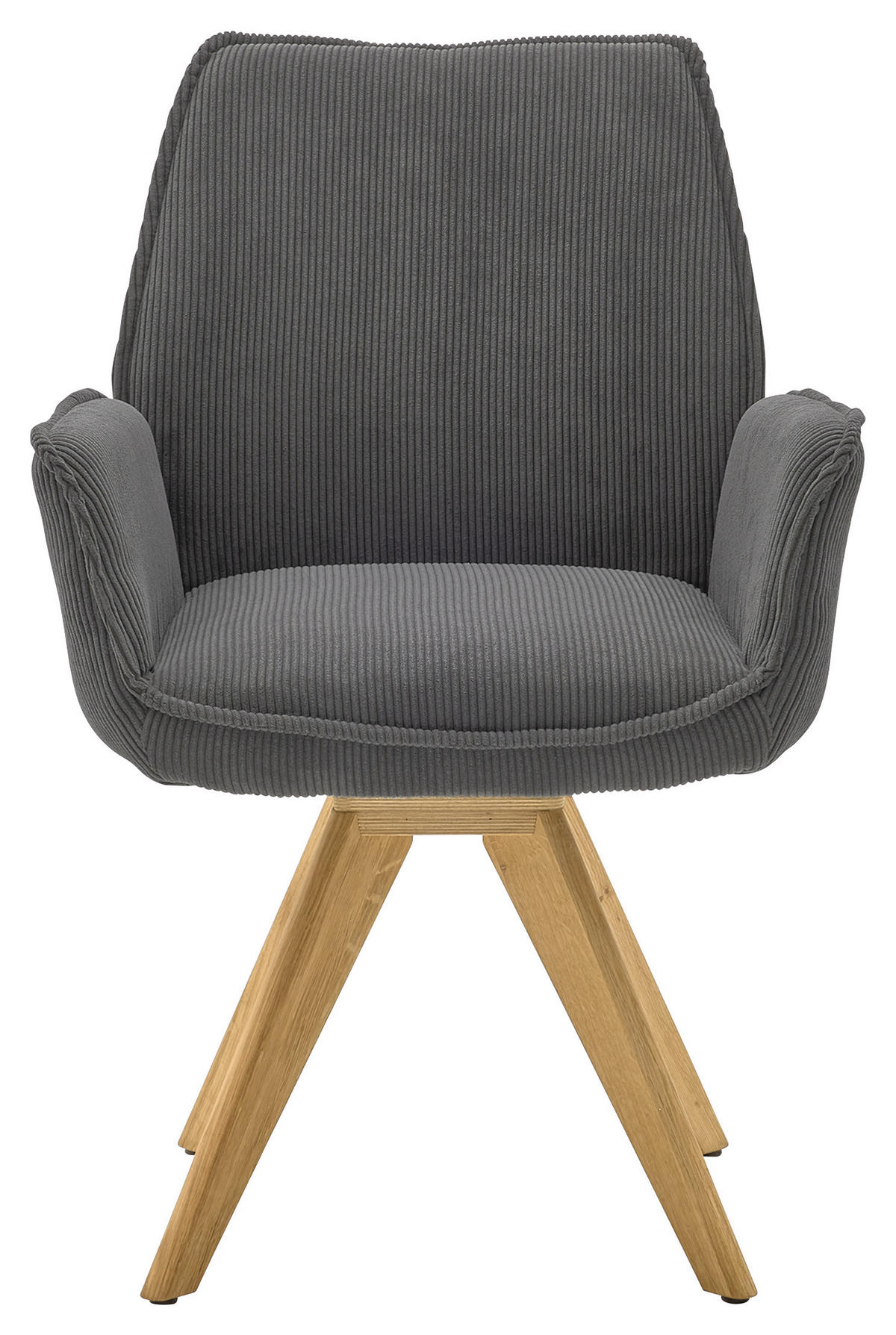 ARMLEHNSTUHL  in Cord  - Wildeiche/Eichefarben, Design, Holz/Textil (63/91/65cm) - Musterring