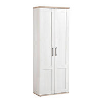 GARDEROBENSCHRANK Romance  in 76/200/38 cm  - Eichefarben/Silberfarben, Design, Holzwerkstoff/Kunststoff (76/200/38cm) - Xora