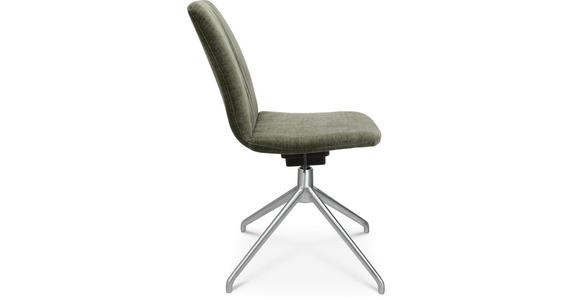 STUHL in Aluminium Velours Metall, Textil - Alufarben/Graugrün, Design, Textil/Metall (46/81,5-84,5/55cm) - Johann Jakob