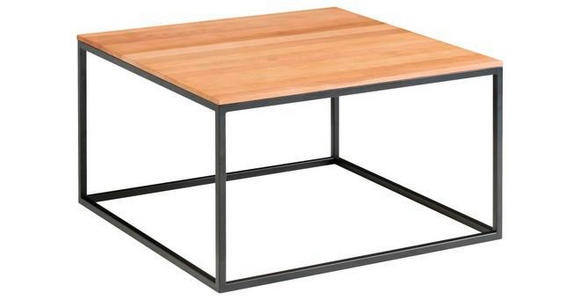 COUCHTISCH in Holz 65/65/37 cm - Buchefarben/Schwarz, Design, Holz/Metall (65/65/37cm) - Johann Jakob