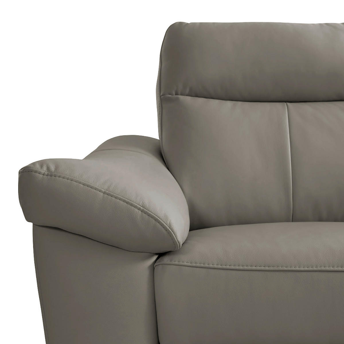 ECKSOFA Schlammfarben Echtleder Lederlook  - Chromfarben/Schlammfarben, Design, Leder/Textil (242/194cm) - Livetastic