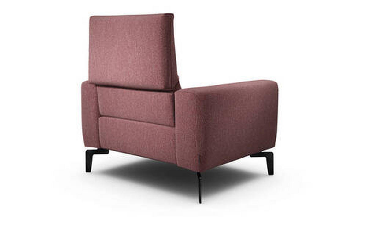 SESSEL in Chenille Rot  - Rot/Schwarz, Design, Textil/Metall (110/85/86-94cm) - SENSOO