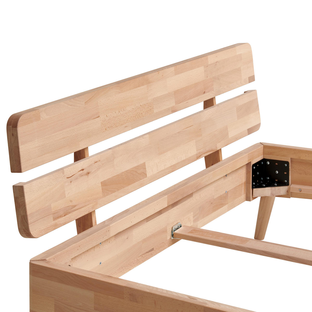 BETT 140/200 cm  in Kernbuche  - Kernbuche, Natur, Holz (140/200cm) - MID.YOU