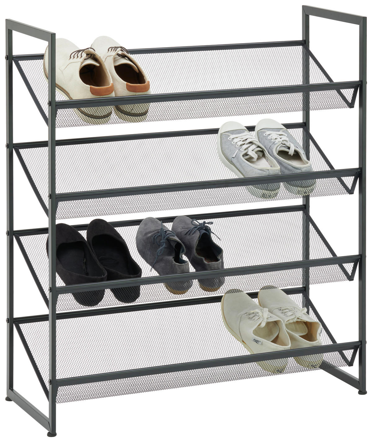 SCHUHREGAL Schwarz  - Schwarz, Basics, Metall (72/80/30cm) - Xora