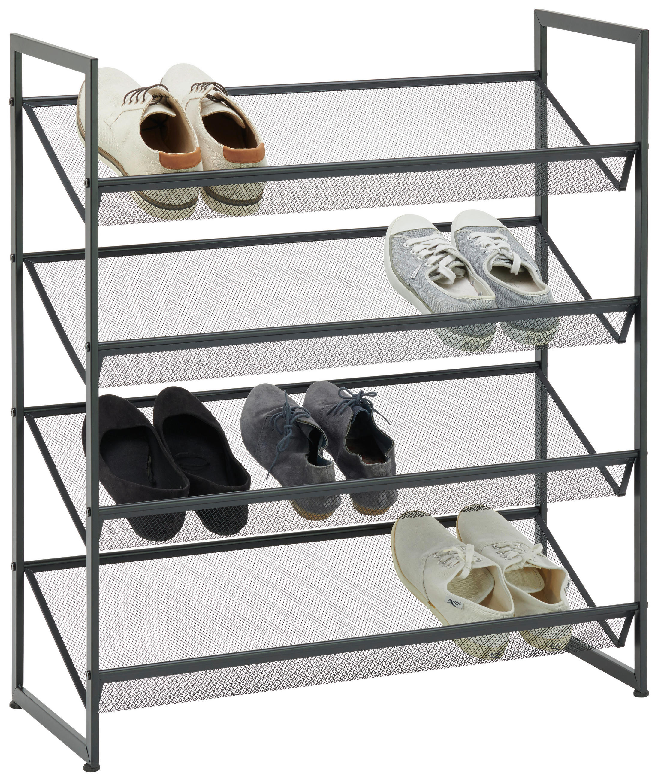E-shop Xora REGÁL NA TOPÁNKY, čierna, 72/80/30 cm