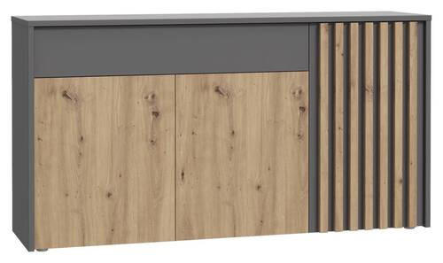 SIDEBOARD  in 164,2/87,9/42 cm  - Eiche Artisan/Grau, Trend, Holzwerkstoff (164,2/87,9/42cm) - Carryhome