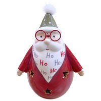 Figurină Xmassale - alb/roșu, Trend, ceramică/metal (13,8/19,3/9,7cm) - X-Mas