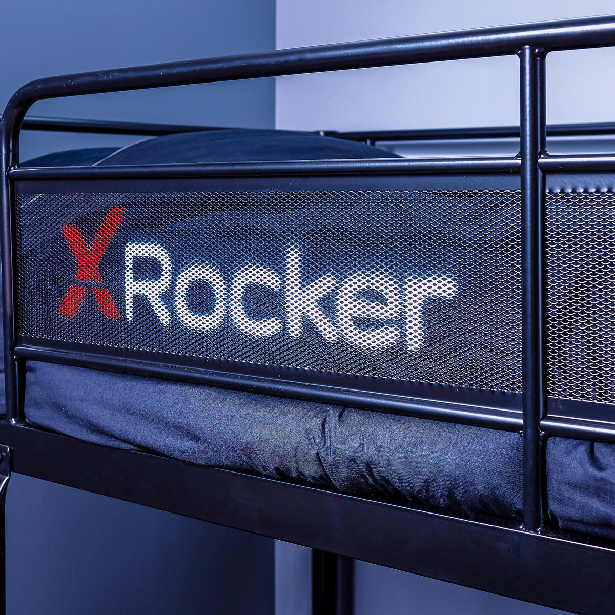 ETAGENBETT - Schwarz, MODERN, Holzwerkstoff/Metall (90/190cm) - X Rocker